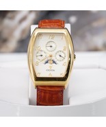 Croton Stainless Steel Moonphase Day Date Month Japan Quartz Gold CR3071... - $97.36 CAD