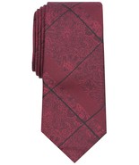 55$ Tallia Men&#39;s Foley Check Floral Slim Tie - £15.08 GBP