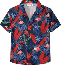 Hawaiian Shirts for Boy&#39; Aloha Casual Button Down Cruise Beach Wear Short Sleeve - £10.11 GBP