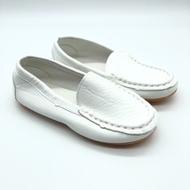 Toddler Boys Loafers Moccasins Faux Leather Slip On White Size 30 US 12 - £7.76 GBP