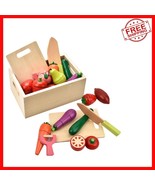 Colorful Sliceable Wooden Play Food for Kids - Perfect for Imaginative R... - $678.97 MXN