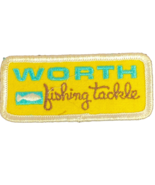 Worth Fishing  Patch Tackle Angler Equipment Yellow Embroidered Unused V... - £5.45 GBP