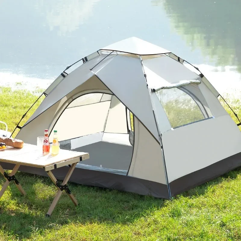 3-4 Person Outdoor Folding Tent Quick Automati Opening Tent Self-driving... - £110.96 GBP+