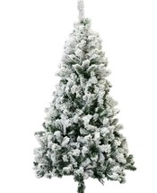 MAKE OFFER》3Ft Pre-Lit Flocked Frosted Artificial Christmas Tree w Light... - £40.67 GBP