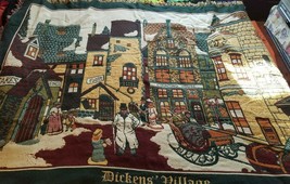 Department 56 Dickens Village Series Woven Throw Cotton Blanket 50&quot; x 70&quot; - £17.36 GBP