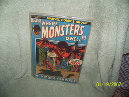 vintage 1970&#39;s marvel comic book {where monsters dwell} - £5.51 GBP