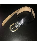 Talbots Womens SZ Medium Genuine Leather Black Belt - €10,30 EUR