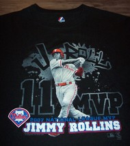PHILADELPHIA PHILLIES MLB Baseball #11 JIMMY ROLLINS 2007 MVP T-SHIRT ME... - $24.74