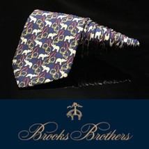 Brooks Brothers Makers Elephant  Stirrup NeckTie Tie - £11.76 GBP