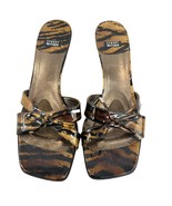 Stuart Weitzman Tortoise Sandals Brown Size 8 Patent Leather Kitten Heel... - £71.42 GBP