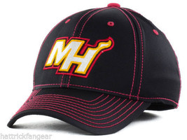 Miami Heat adidas M401Z NBA Basketball Team Logo Stretch Fit Cap Hat L/XL - £15.04 GBP