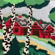 Vintage Long Stitch Needlepoint on Plastic Canvas 14x11 Country Scene - £7.87 GBP