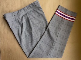 Emporio Armani Cropped Pants Size 46 Eu (10 Us) New Ship Free Checkered Trousers - £315.74 GBP