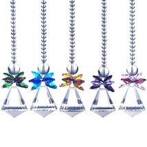 5PCS Rainbow Maker Suncatcher Cut Crystal Pendulum Lamp Prisms Pendants 40mm - £13.48 GBP