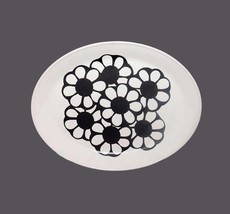 Retro Johnson Brothers Cordova oval platter. Black-and-white flower power. - £44.68 GBP