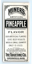 The Toiletine Co Miner s Pineapple Flavor Label Greenfield, Mass - $211.73 MXN