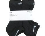 Nike Everyday Plus Dri-Fit Low Socks 6 Pack Mens Size 8-12 Black NEW SX7... - $26.99