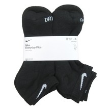 Nike Everyday Plus Dri-Fit Low Socks 6 Pack Mens Size 8-12 Black NEW SX7... - $26.99