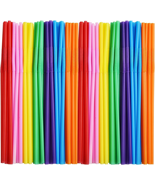 200 PCS Flexible Plastic Drinking Straws, 10.2 Inches Extra Long Colorfu... - $11.20