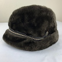 Vintage Dobbs Fifth Ave Mens Fedora Hat Men’s Size Medium Brown Faux Fur Fleece - £19.58 GBP
