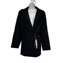 silent memo Black Obsidian Double Breasted Blazer Jacket Size M - $123.74