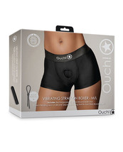 Shots Ouch Vibrating Strap On Boxer - Black M/l - $45.80