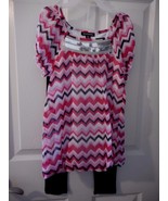 Girls George Short Sleeve Dress Shirt W Leggings Pink Sequins Size Mediu... - $312.47 MXN
