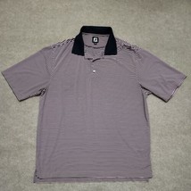 FootJoy FJ Golf Polo Shirt Mens XL Pink Navy Blue Short Sleeve Performance - £20.91 GBP