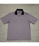 FootJoy FJ Golf Polo Shirt Mens XL Pink Navy Blue Short Sleeve Performance - £20.79 GBP