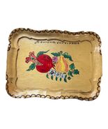 Vintage Hand Painted Wooden Tray Souvenir Casteldaccia Italy Folk Art 12x9 - $18.00