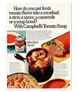 Campbell&#39;s Tomato Soup Retro Recipes Vintage 1972 Full-Page Magazine Ad - £7.62 GBP