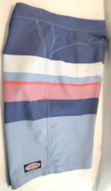 Vineyard Vines Performance Swim Trunks Shorts Mens 38 Blue Pink White Striped - £18.92 GBP
