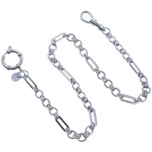 Stainless Steel Pocket Watch Chain Albert Chain Figaro Belcher  Swivel C... - $23.99
