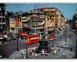 Picadilly Circus Street Vista 1950s Londra Inghilterra Cromo Cartolina L20 - £3.53 GBP