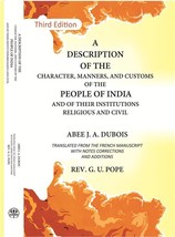 A Description Of The Character, Manners, And Customs Of The People Of India And  - £22.98 GBP