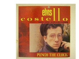 Elvis Costello Poster Punch The Clock Flat - $13.44