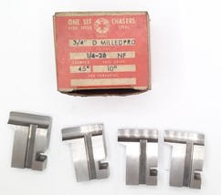 Geometric Tool Co. Set Of Chasers 3/4&quot; D Milled Proj To Cut 1/4&quot;-28 NF 45° - £23.94 GBP