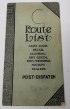 St. Louis Post Dispatch Retailer Sales Route List Vintage 1930s Art Deco - £15.23 GBP