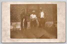 RPPC Three Men and Fish Large Catch c1910 Postcard E26 - $14.95