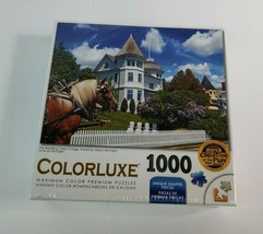 1000 Piece COLORLUXE PUZZLE The Wedding Cake Cottage 2015 COMPLETE EUC S... - $39.59