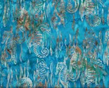 Cotton Batik Seahorses Ocean Animals Blue Fabric Print by the Yard D180.16 - £12.47 GBP