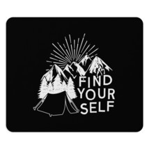 Personalized Mountain Tent Mouse Pad - Motivational Find Yourself Home Office De - £13.99 GBP