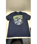 Star Wars Navy Mad Engine Mens Distressed T-Shirt The Mandalorian Large - $23.54 CAD
