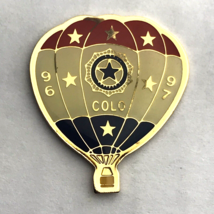 American Legion Hot Air Balloon Hat or Lapel Pin Gold Tone Enamel Vintage - $12.95