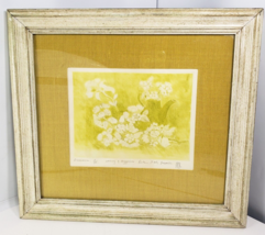 Ruben del Rosario Blossoms etching &amp; Drypoint 5/50 Signed Framed Dated 1975 VTG - £134.45 GBP