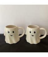 HALLOWEEN Set Of 2 Ghost ceramic Mugs - $12.19