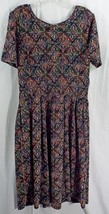 Womens LuLaRoe Dress XL Amelia Multi Colored Geometic NWT - $29.70