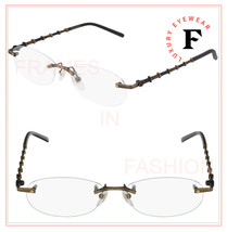 GUCCI BAMBOO 0857 Black Bronze Oval Rimless Eyeglasses GG0857OJ 52mm 001... - £221.38 GBP