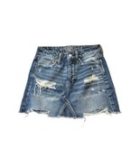 Ladies Women’s Distressed With Rip Denim Blue Jean American Eagle Skirt ... - £12.85 GBP