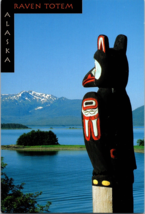 Postcard, Raven Totem, Alaska, Images of Alaska, Auke Bay - £5.13 GBP